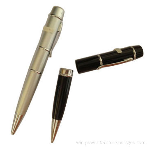 Memory Sticks with Pen Shaped, 1-64GB Capacity, Good Gift for Officers, Your Logo is Welcomed